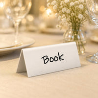 Tent Desk Sign Reusable Office Accessory White