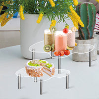 Transparent Acrylic Cupcake Stand Multi-layer Display Rack for Wedding, Birthday, Figurine Display