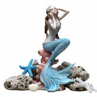 Mermaid Figurine Realistic Design House Decoration for Aquarium Hobbyists
