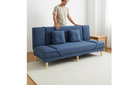 Double-Use Foldable Sofa Bed Multi-Functional Design Folding Futon Sofa Bed Ergonomic Support Armless Sleeper Couch Removable Washable Cover for Office