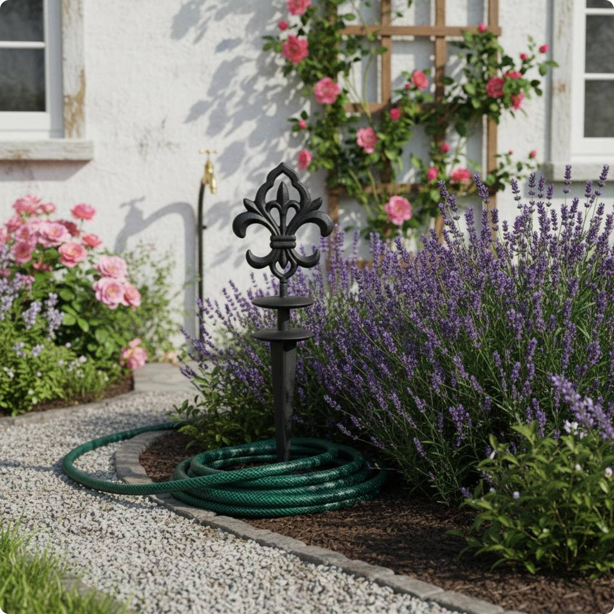 Cast Iron Hose Holder Rust Resistant Bird Hose Guide Easy Installation for Lawn
