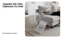 Transparent Tiered Table Multi-Functional Transparent C-Table Easy to Clean