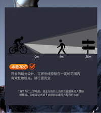 3-LED Rechargeable Bike Front Light with Digital Display and Quick Release