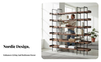 Nordic Aesthetic Etagere bookshelf Minimalist Design Openrear Etagere Freestanding Shelving Unit Multipurpose for Book Lovers, Office Workers, Collectors, Bedroom, perusing corner