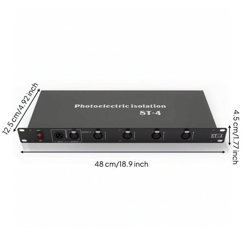DMX512 Signal Splitter Amplifier Distributor DMX512 Signal Splitter Amplifier Rackmount Slimline for Lighting Technicians