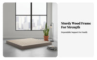 Quiet Design Floating Slat Frame Noisequiet foundation Bed robustDuty Slats Bedstead Minimalist design for Apartment Dwellers, partners, Homeowners, Small Apartments, Guest Room