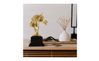 Horse Head Statue Shiny Finish Equestrian Award Statue Majestic Design