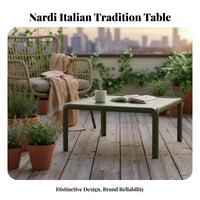 Italian Design Small circular table Weather Resistant Round Three-Legged Patio Table space-saving outdoorsdoor Furnishing Sturdy and long-lasting for Balcony Dwellers, Plant Lovers, Garden, Terrace, waterside, Living Room