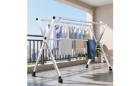 Foldable Clothes Drying Rack Space-Saving Folding Drying Rack Reinforced Clothes Horse Multi-Tier for Balcony