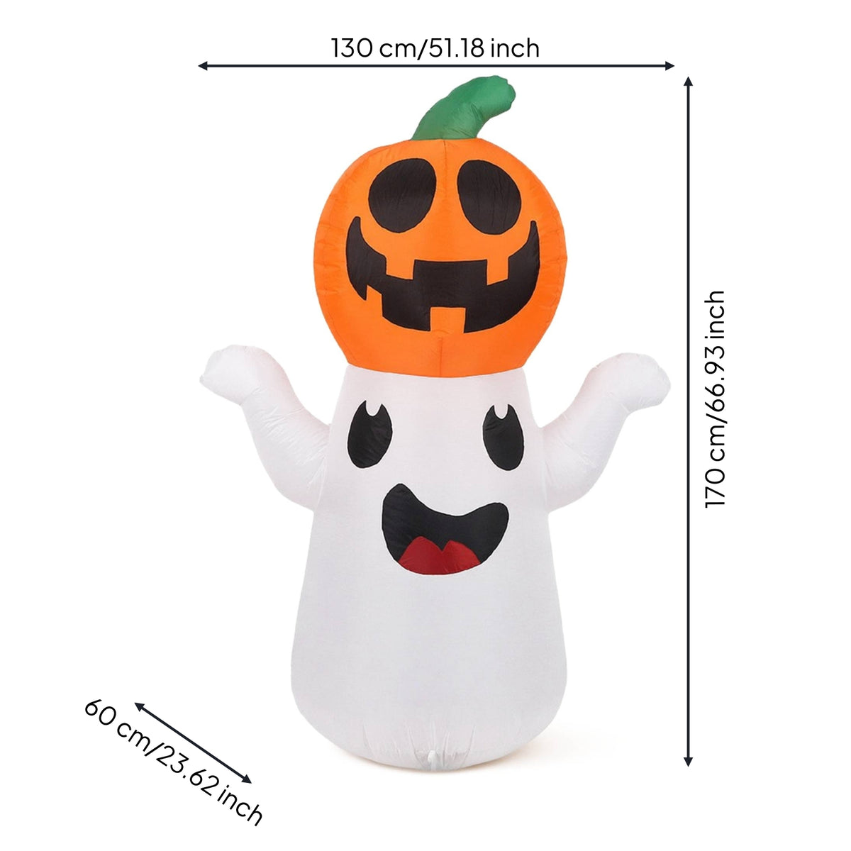 Pumpkin Specters Inflatable Festive Specters Inflatable with Pumpkin Giant for Porch