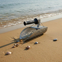 Gold Panning Black Handle Sieve Angled