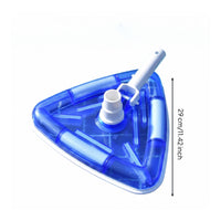 Transparent Triangular Pool Vacuum Head Easy to Install Triangular Vacuum Brush Head for Poolside