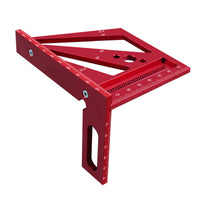 Aluminum Alloy Woodworking Square Ruler with Four Corners and Triangle, Fourth Generation, for Measuring and Layout