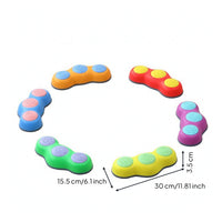 6 Pieces Balance Stepping Stones Non-Slip Sensory Stepping Stones Pebble-Shaped