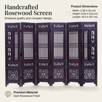 Rosewood Miniature Folding Screen, Wooden Folding Screen Divider Table Ornament, Chinese Traditional - Image 4