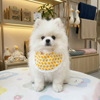 Cute Duck Print Dog Bandana and Scarf, Cloth Material Dog Bib with Tie-On Closure, Fashion Neckerchief for Small Medium and Large Samoyed Husky