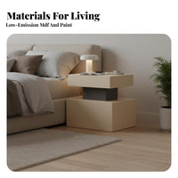 S-Shaped statement Table Modern aesthetic Nightstand Transparent Look for Young Adults