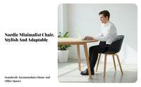 Nordic Design Molded Shell Chair adaptable Use Armless Upholstered Chair Modern aesthetic Seating Furniture Ergonomic Backrest for Homeowners, Business Owners, Interior Designers
