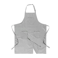 Wide Coverage Split-Leg Apron Three Pockets Work Apron Adjustable Buckle Workwear Long