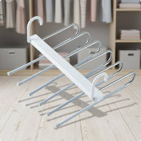 Foldable Multi-Bar Pants Hanger Stainless Steel Home Storage