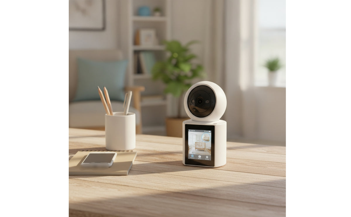 Desktop Visual Communication Device with Monitor Single-Key Visual Communication Device Camera Distant Door Phone for Families