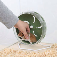 Hamster Wheel with Stand, Silent Running Wheel for Hamster Exercise, Quiet Syrian Hamster Running Surface, Small Pet Toy Gear