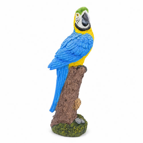 Parrot Figurine Tropical Resin Parrot Rustic for Planters, Shelves, Bird Lovers
