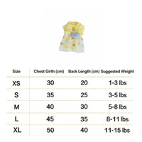 Ice Silk Bubble Skirt Dress Cooling Heart Decor Pet Dress Sun Protection