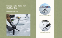 Foldable adjustable fishing rod holder