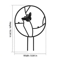 Metal Plant Trellis, 25cm Decorative Garden Trellis for Climbing Plants, Freestanding Iron Art Support