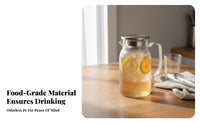 Large Capacity Cold Water Kettle Food-Grade Material Pineapple Textured Pitcher Shatter Resistant Jug with Lid for Home, Restaurant, Party