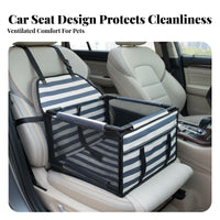 Waterproof Dog Car Seat Dirt-Proof Front Seat Dog Carrier Adjustable Straps for Cat Owners, Road Trips, Home