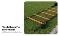 Portable with Carry Bag Agility Ladder Sturdy Soccer Training Ladder Flexible Sports Equipment Tangle-Clear Design for Athletes, Kids, Gym, Outdoor