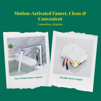 Touchless infrared faucet, temp adjustable