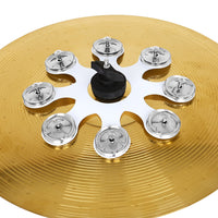 Hi-Hat Bell for Drum Set, Stainless Steel Percussion Bell with Ring, Drum Hardware Accessory