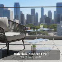 C-Shaped Side Table Minimalist Design C-Shaped Table Space-Saving for Homeowners