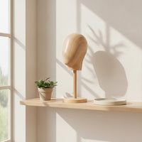 Hat Display Stand with Wooden Base Tabletop for Retailers