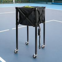 Tennis Ball Cart Foldable Tennis Ball Basket with Wheels Portable Carrier for Coaches, Coaching Training, Practice Practice Exercises