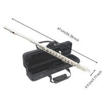16 Hole Flute Easy to Operate in C-Keyed  Flute Portable Case Included Wind Instrument for Students, Beginners
