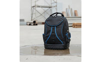 Tool Backpack with Base Ergonomic Tool Backpack with Molded Base Large Capacity for Electricians, Technicians