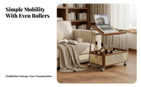 2-Tier Rolling Utility trolley Vintage design & aesthetic Mobile Storage mobile unit for Party Hosts