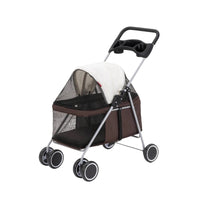 Four-Wheel Pet Stroller Portable Pet Stroller with Four Wheels Safe for Cats