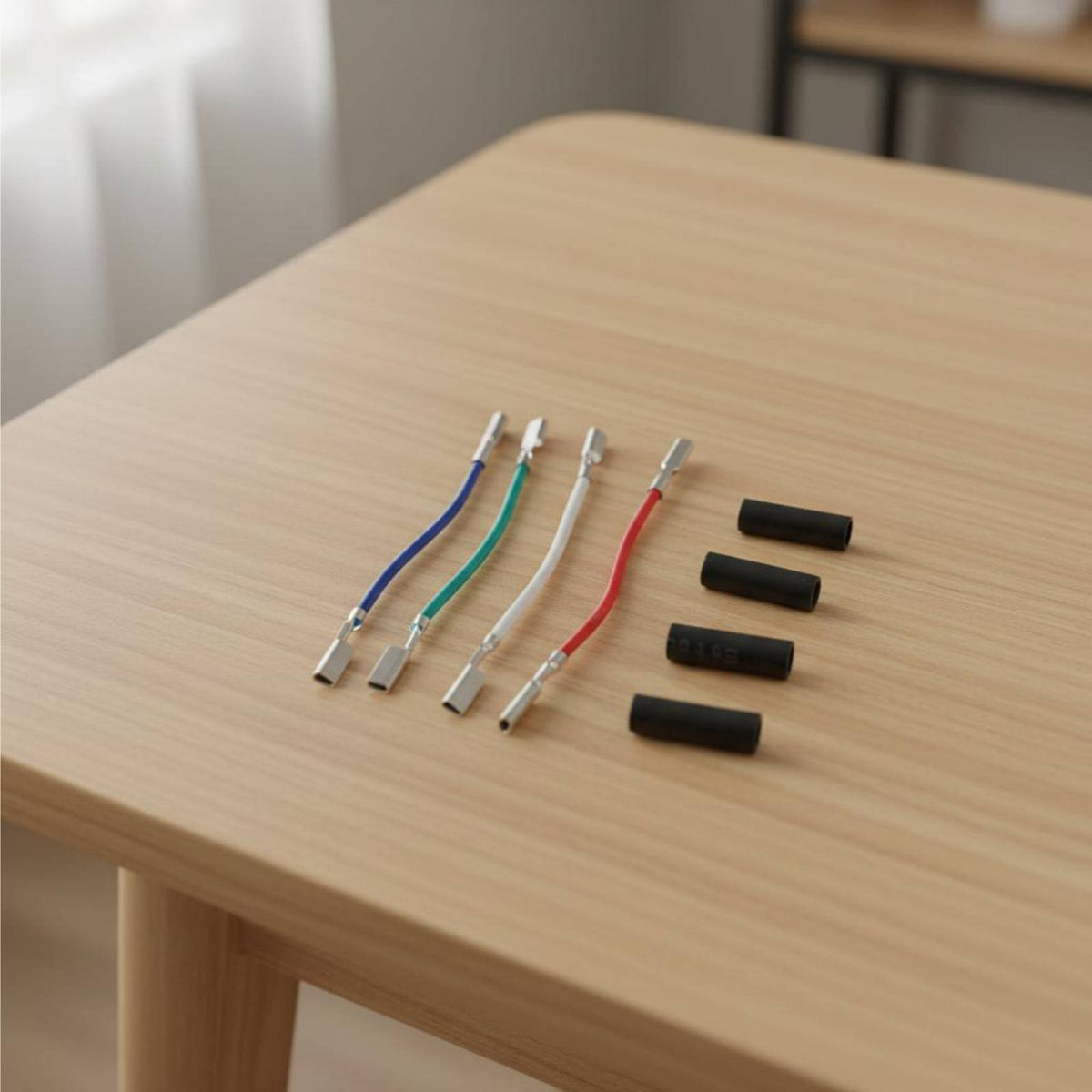 4 Pieces Turntable Headshell Leads Color Coded Turntable Phono Headshell Wires