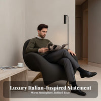 Half-moonShaped Armchair Italian Aesthetic Deep Seat Armchair Designer Piece Artistic for Interior Designers, Living Room