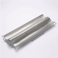 French Bread Pan Perforated French Bread Pan French Bread Tray Two-Slot Bakeware Double-Channel for Home Bakers, Oven