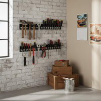 Screwdriver and Rack Sturdy Metal Tool Holder Space-Saving for Garage