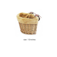 Small Front Wicker Basket Handwoven Children Bike Basket Reinforced