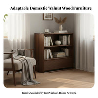 Low Cabinet with Sliding Doors Hardwood Wood Storage Cabinet Nordic Design Adaptable for Families, Living Room, Home Office