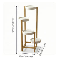 Plant Stand with Trays Staggered Rack Modern for Small Areas, Balcony