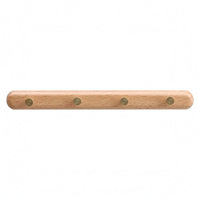 Dollhouse Wall Hook Rack Beech Finish Miniature Contemporary Minimalist